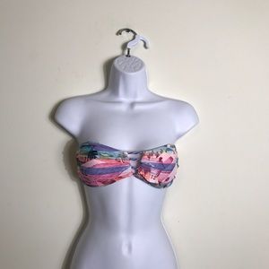 Strapless bikini swim top